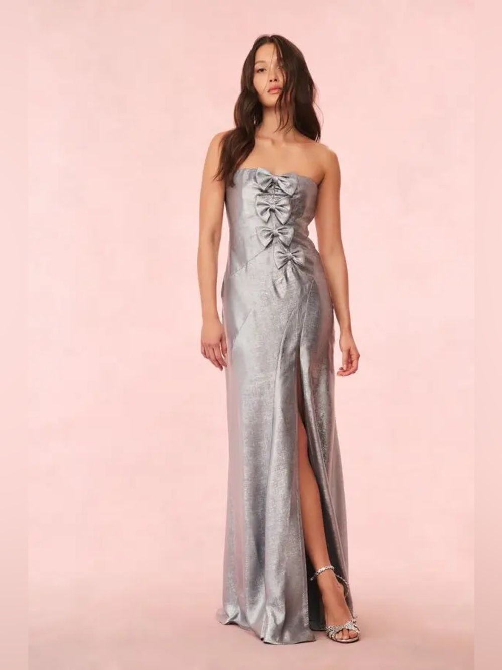 Love Shack Fancy Elmina strapless metallic gown new nwt